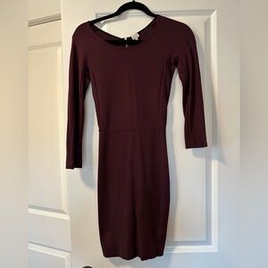 Wilfred Deep Burgundy Long Sleeve Dress